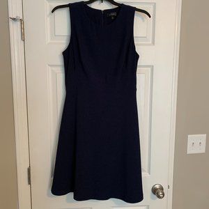 Navy Fit and Flare Work Dress from The Limited